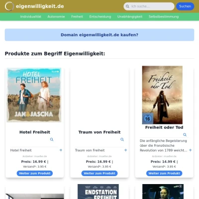 Screenshot eigenwilligkeit.de