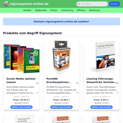 Screenshot eignungstest-online.de