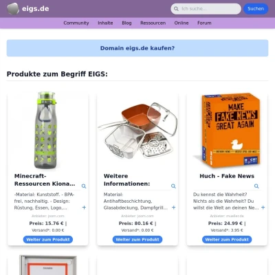 Screenshot eigs.de