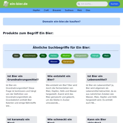 Screenshot ein-bier.de