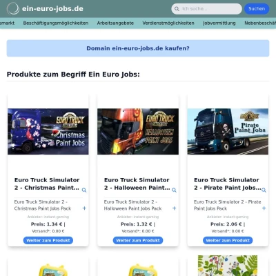 Screenshot ein-euro-jobs.de