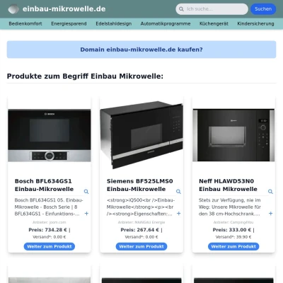 Screenshot einbau-mikrowelle.de
