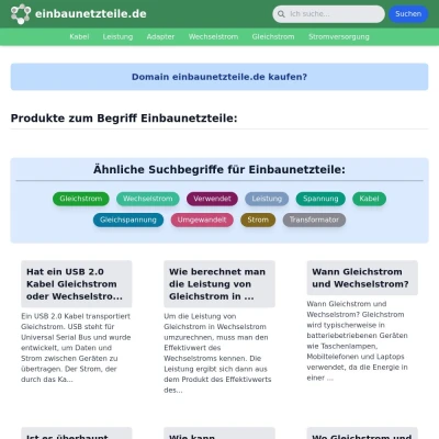 Screenshot einbaunetzteile.de