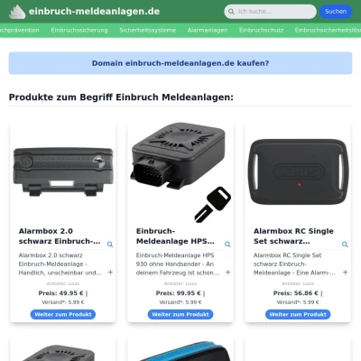 Screenshot einbruch-meldeanlagen.de