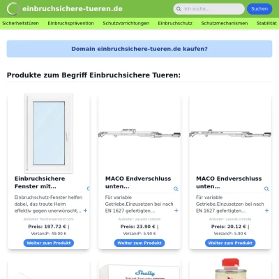 Screenshot einbruchsichere-tueren.de