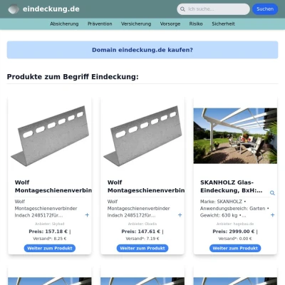 Screenshot eindeckung.de