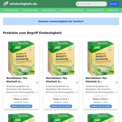 Screenshot eindeutigkeit.de