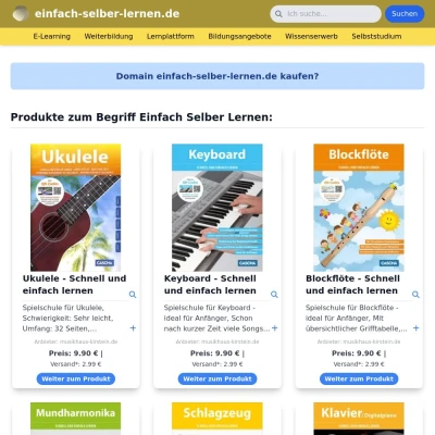 Screenshot einfach-selber-lernen.de