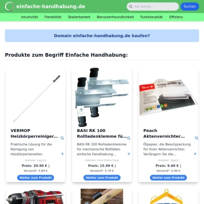 Screenshot einfache-handhabung.de