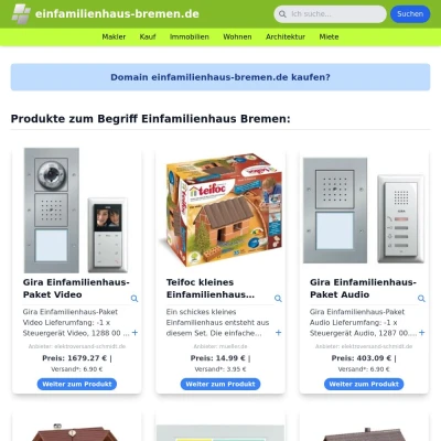 Screenshot einfamilienhaus-bremen.de