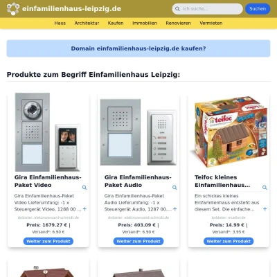 Screenshot einfamilienhaus-leipzig.de