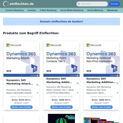 Screenshot einflechten.de
