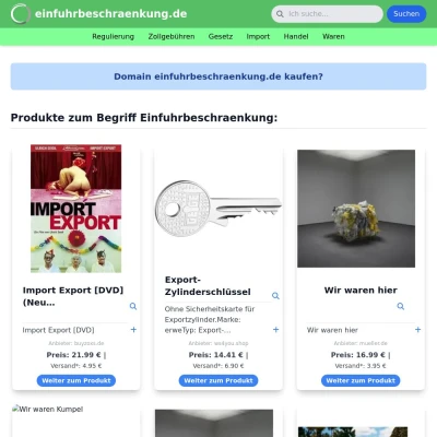 Screenshot einfuhrbeschraenkung.de