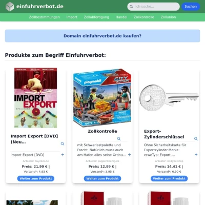 Screenshot einfuhrverbot.de