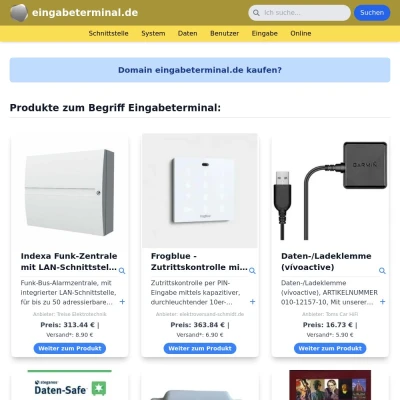 Screenshot eingabeterminal.de