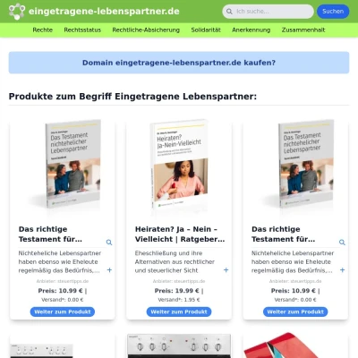 Screenshot eingetragene-lebenspartner.de