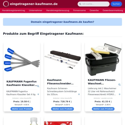 Screenshot eingetragener-kaufmann.de