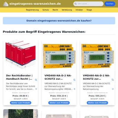 Screenshot eingetragenes-warenzeichen.de