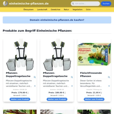Screenshot einheimische-pflanzen.de