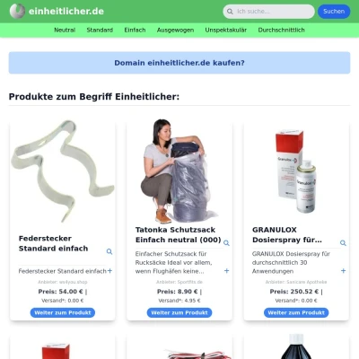 Screenshot einheitlicher.de