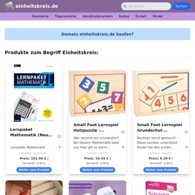 Screenshot einheitskreis.de
