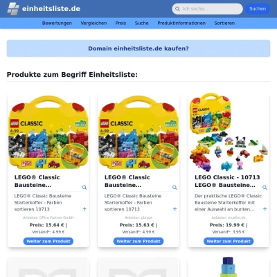 Screenshot einheitsliste.de