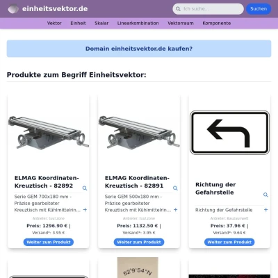Screenshot einheitsvektor.de