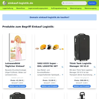 Screenshot einkauf-logistik.de