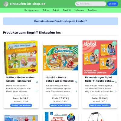 Screenshot einkaufen-im-shop.de