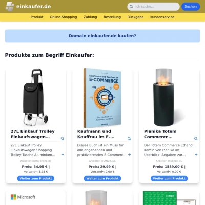 Screenshot einkaufer.de