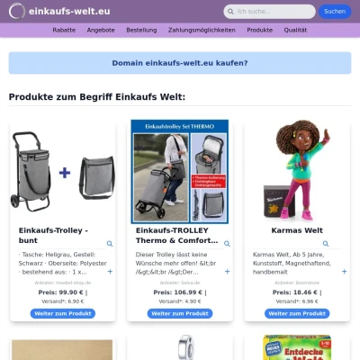 Screenshot einkaufs-welt.eu