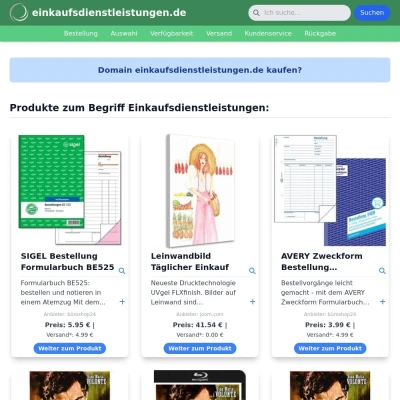 Screenshot einkaufsdienstleistungen.de