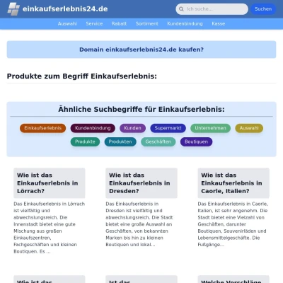 Screenshot einkaufserlebnis24.de