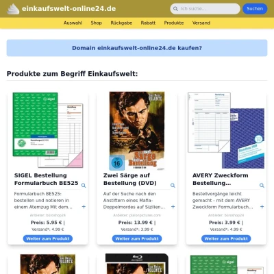 Screenshot einkaufswelt-online24.de