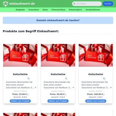 Screenshot einkaufswert.de