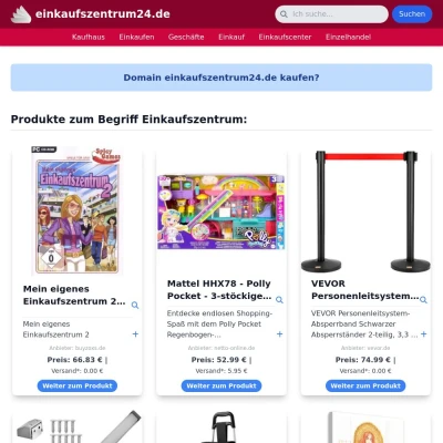 Screenshot einkaufszentrum24.de