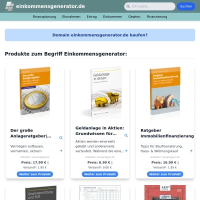 Screenshot einkommensgenerator.de