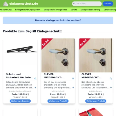 Screenshot einlagenschutz.de