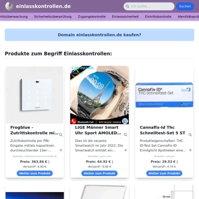 Screenshot einlasskontrollen.de