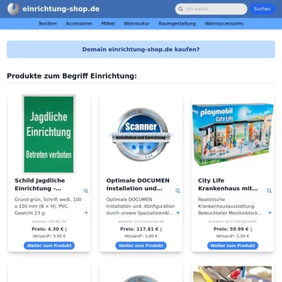 Screenshot einrichtung-shop.de