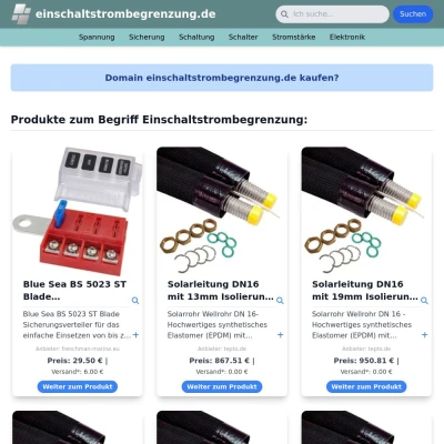 Screenshot einschaltstrombegrenzung.de