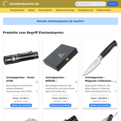 Screenshot einstandspreis.de