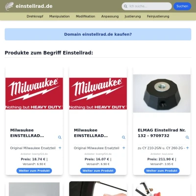 Screenshot einstellrad.de