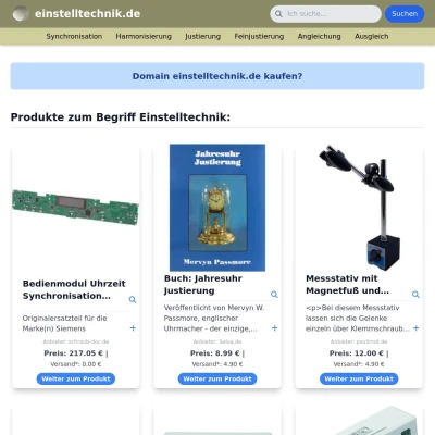 Screenshot einstelltechnik.de