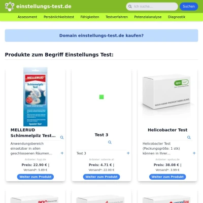 Screenshot einstellungs-test.de