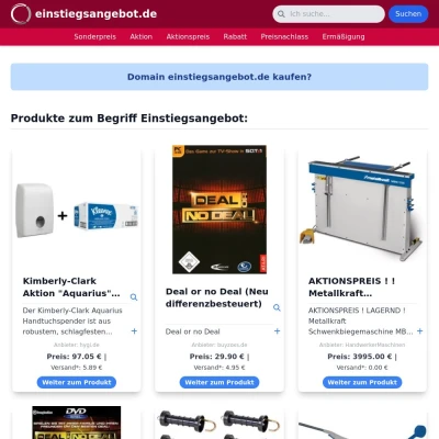 Screenshot einstiegsangebot.de