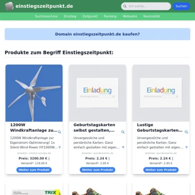 Screenshot einstiegszeitpunkt.de
