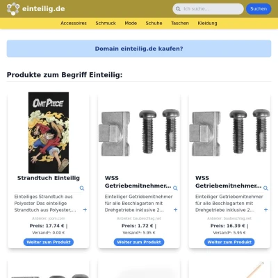 Screenshot einteilig.de