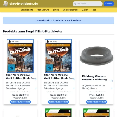 Screenshot eintrittstickets.de