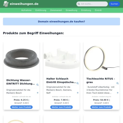 Screenshot einweihungen.de